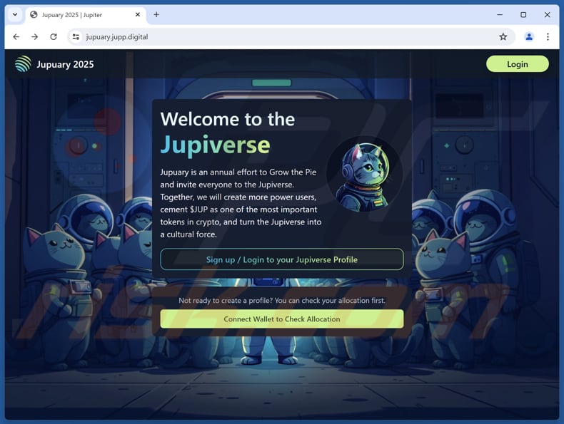 Jupiverse Wallet Connection oszustwo