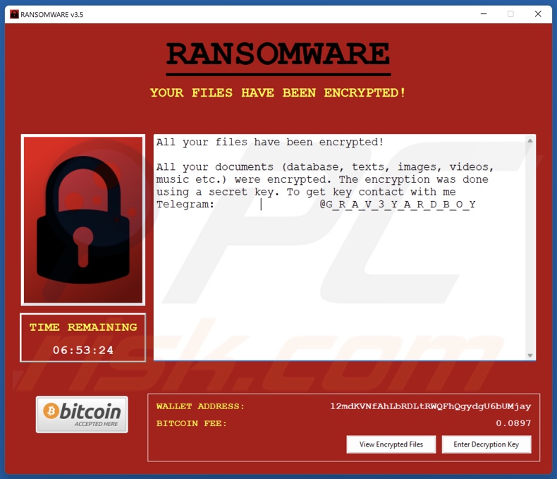 Purgatory ransomware okup (pop-up)