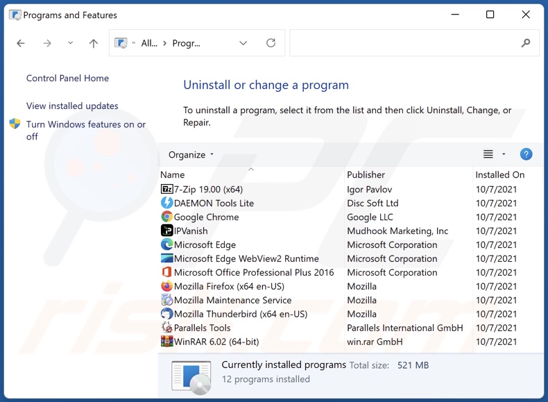 SecuriGuard odinstalowanie via Control Panel