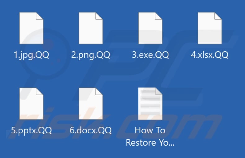 Pliki zaszyfrowane przez ransomware QQ (rozszerzenie .QQ)
