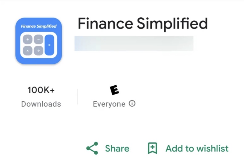 Złośliwe oprogramowanie SpyLend pod przykrywką aplikacji Finance Simplified w Google Play (obraz źródłowy – BleepingComputer)