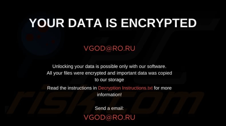 Vgod ransomware tapeta