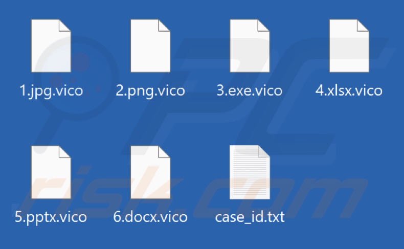 Pliki zaszyfrowane przez ransomware Moroccan Dragon (rozszerzenie .vico)