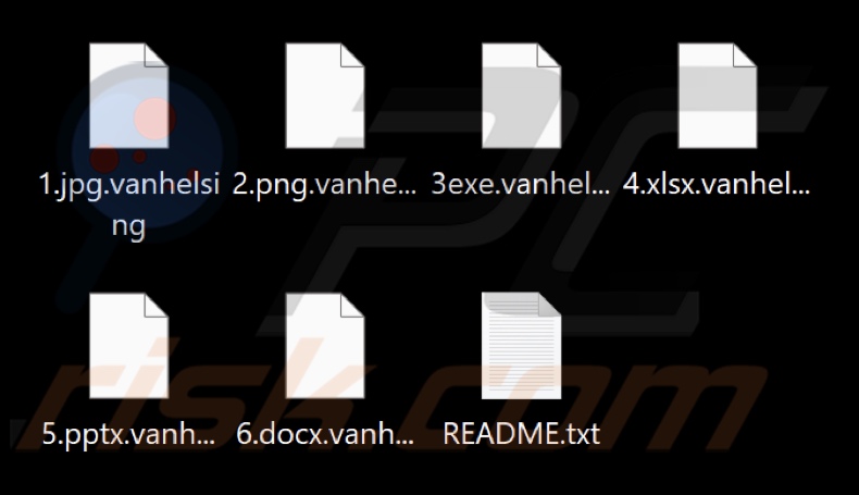 Pliki zaszyfrowane przez VanHelsing ransomware (.vanhelsing extension)