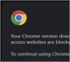 Your Chrome Version Does Not Include The Latest Update POP-UP Oszustwo