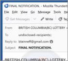 Oszustwo e-mailowe British Columbia Lottery