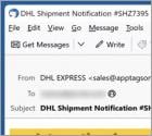 Oszustwo e-mailowe DHL - Incoming Shipment Notification