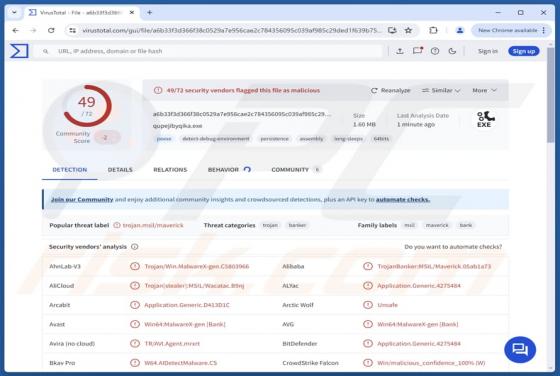 Trojan bankowy Maverick