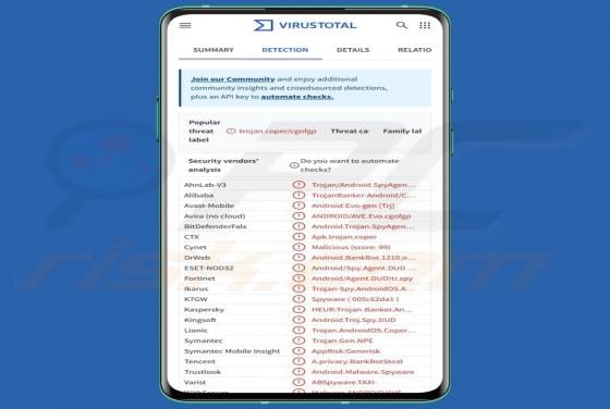 Trojan bankowy Massiv (Android)