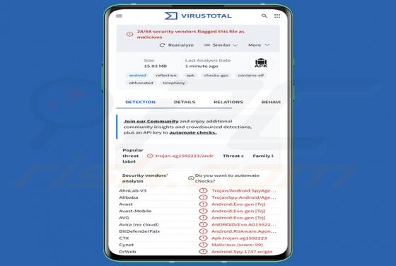 Hirudo trojan bankowy (Android)